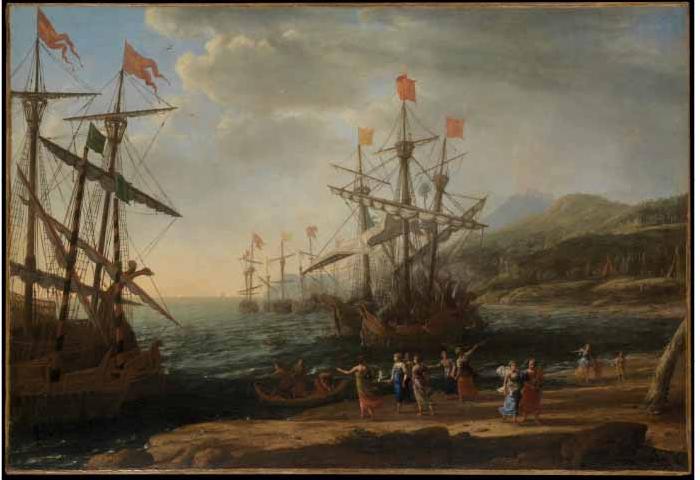 Claude Lorrain The Trojan Women Set Fire to their Fleet oil painting image